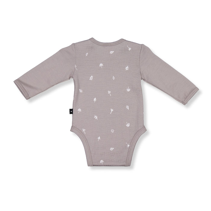 LITTLE FLOCK OF HORRORS RILEY BODYSUIT - TAUPE NATURE