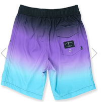 HELLO STRANGER PURPLE FADE LONG BOARD SHORTS