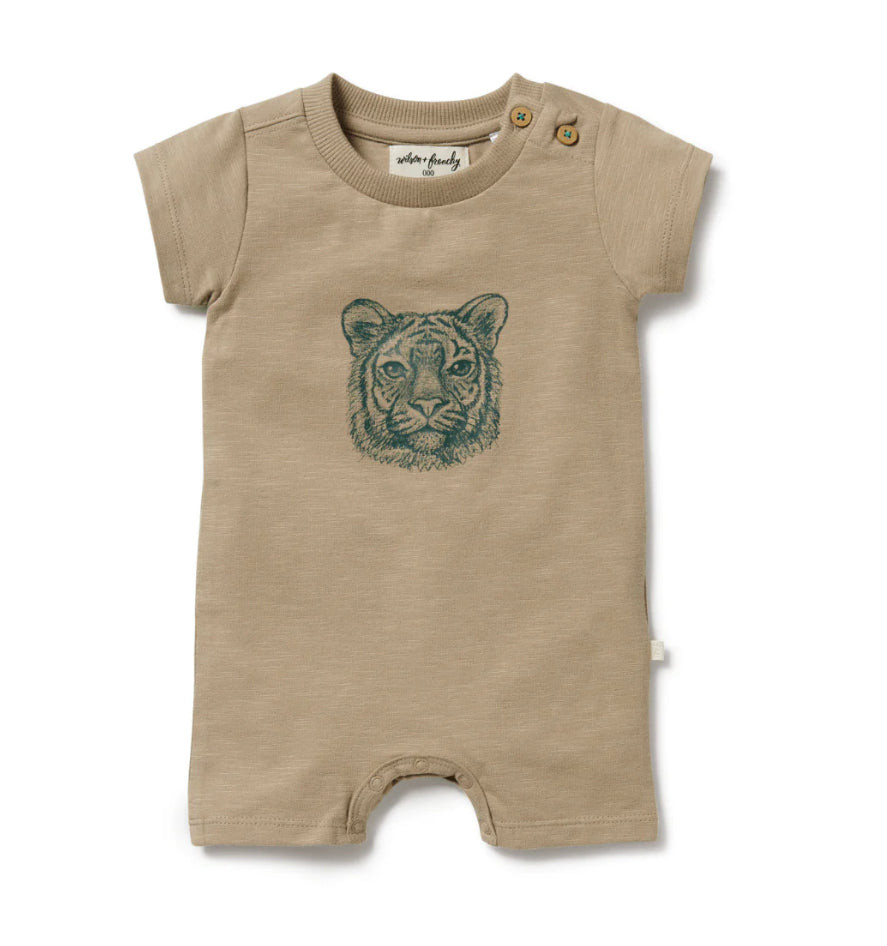 WILSON AND FRENCHY ORGANIC BOYLEG GROWSUIT - LEO LION