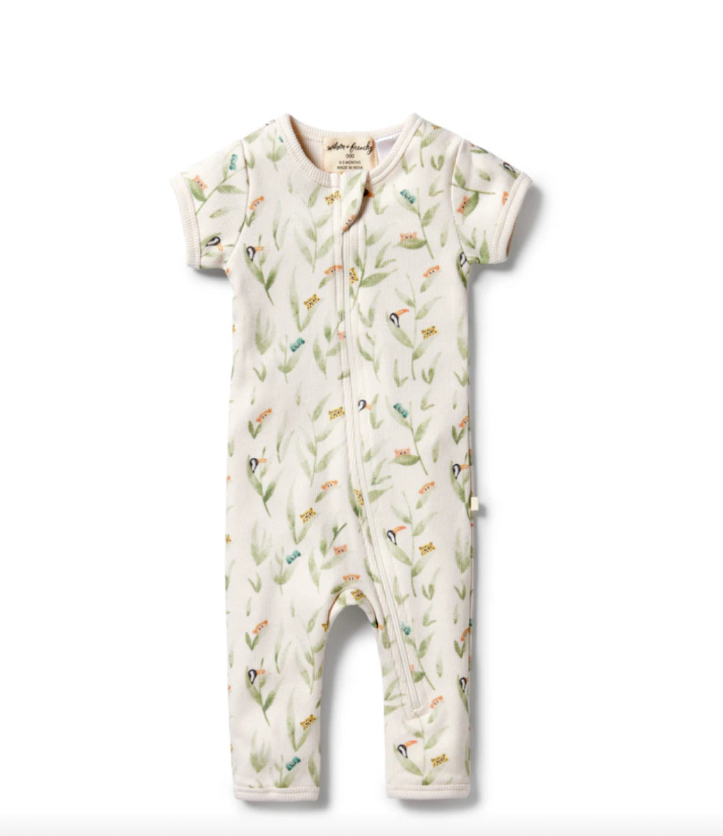 WILSON AND FRENCHY ORGANIC RIB ZIPSUIT