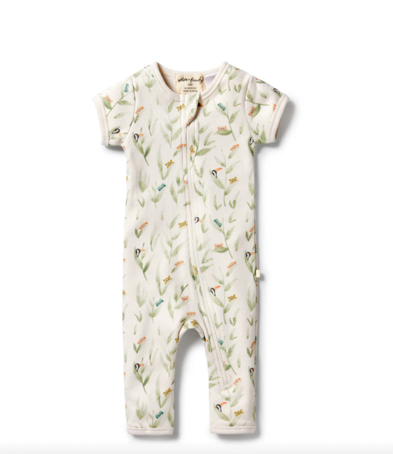 WILSON AND FRENCHY ORGANIC RIB ZIPSUIT