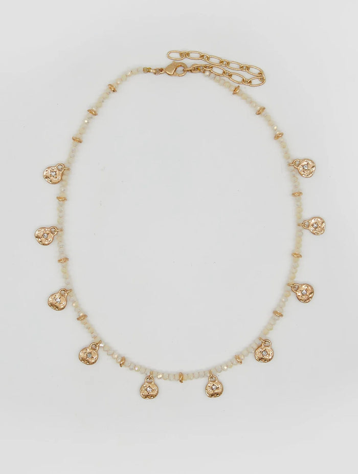 STELLA AND GEMMA BEADS + NUGGETS NECKLACE - GOLD