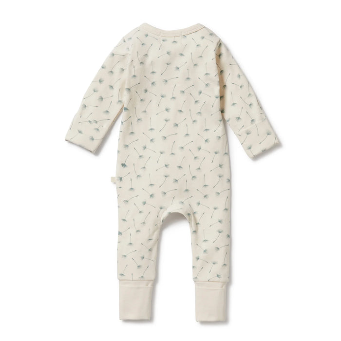 WILSON AND FRENCHY ORGANIC ZIPSUIT WITH FEET - FLOAT AWAY