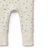 WILSON AND FRENCHY ORGANIC ZIPSUIT WITH FEET - FLOAT AWAY