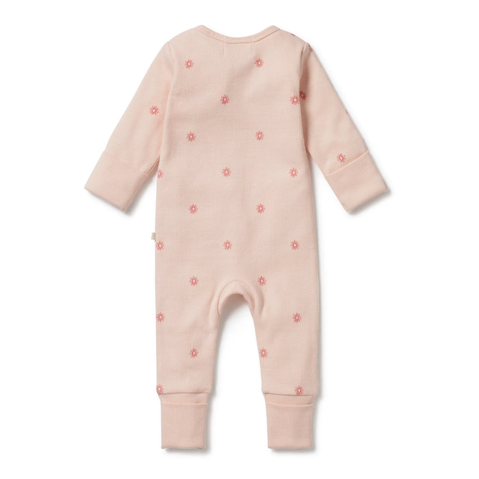 WILSON AND FRENCHY ORGANIC  ZIPSUIT WITH FEET - PETIT SOLEIL