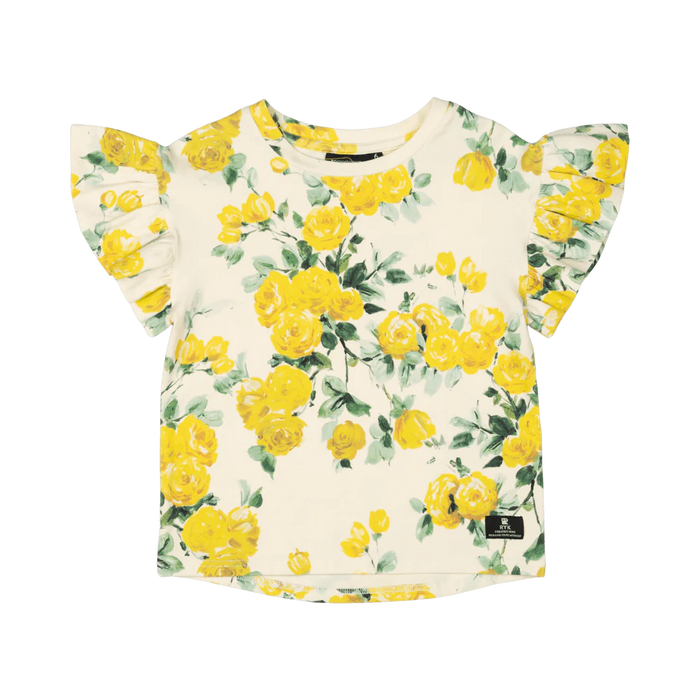 ROCK YOUR BABY YELLOW ROSES T-SHIRT