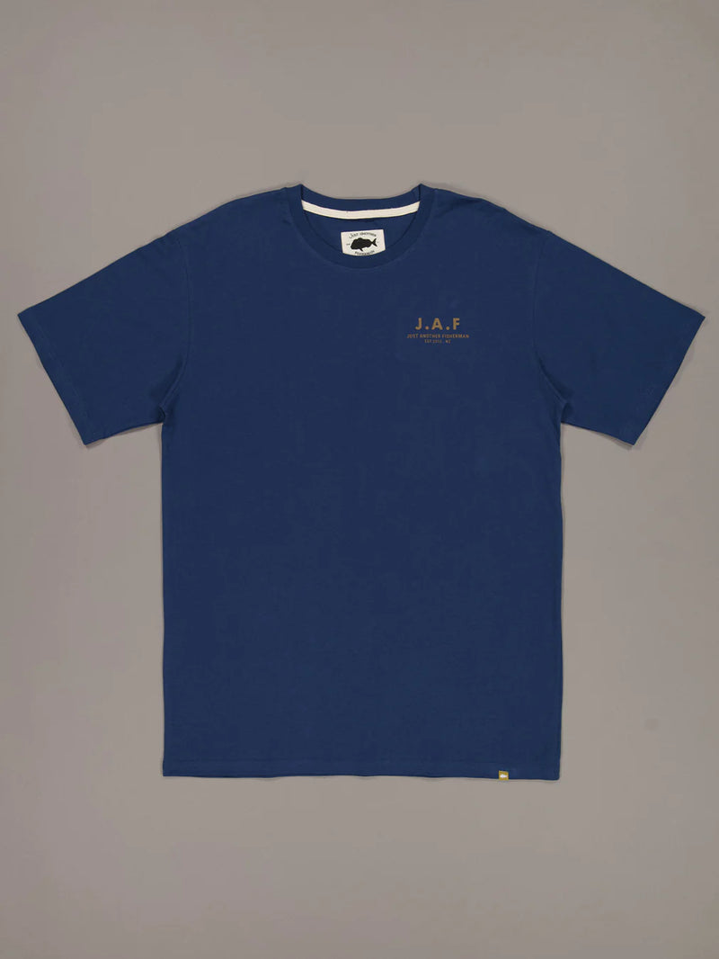 JUST ANOTHER FISHERMAN LOGO TEE - Dark Denim