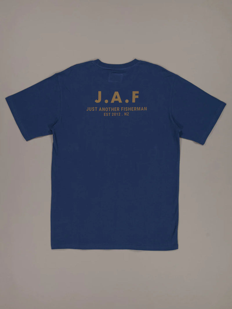 JUST ANOTHER FISHERMAN LOGO TEE - Dark Denim