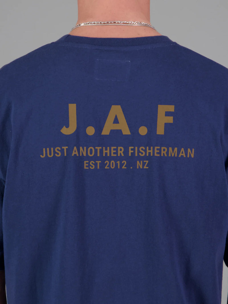 JUST ANOTHER FISHERMAN LOGO TEE - Dark Denim