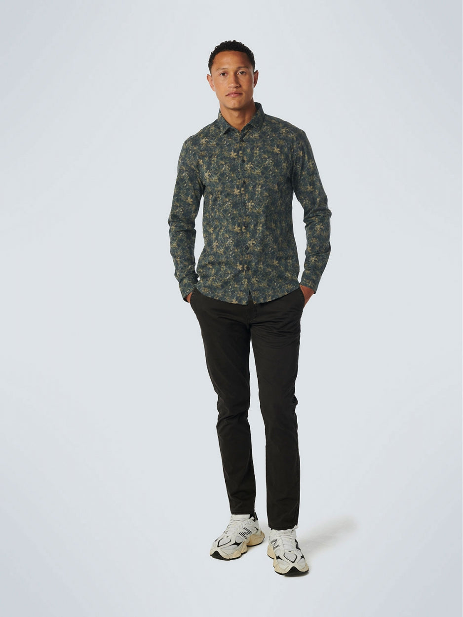 NO EXCESS STRETCH ALLOVER PRINT SHIRT - OCEAN