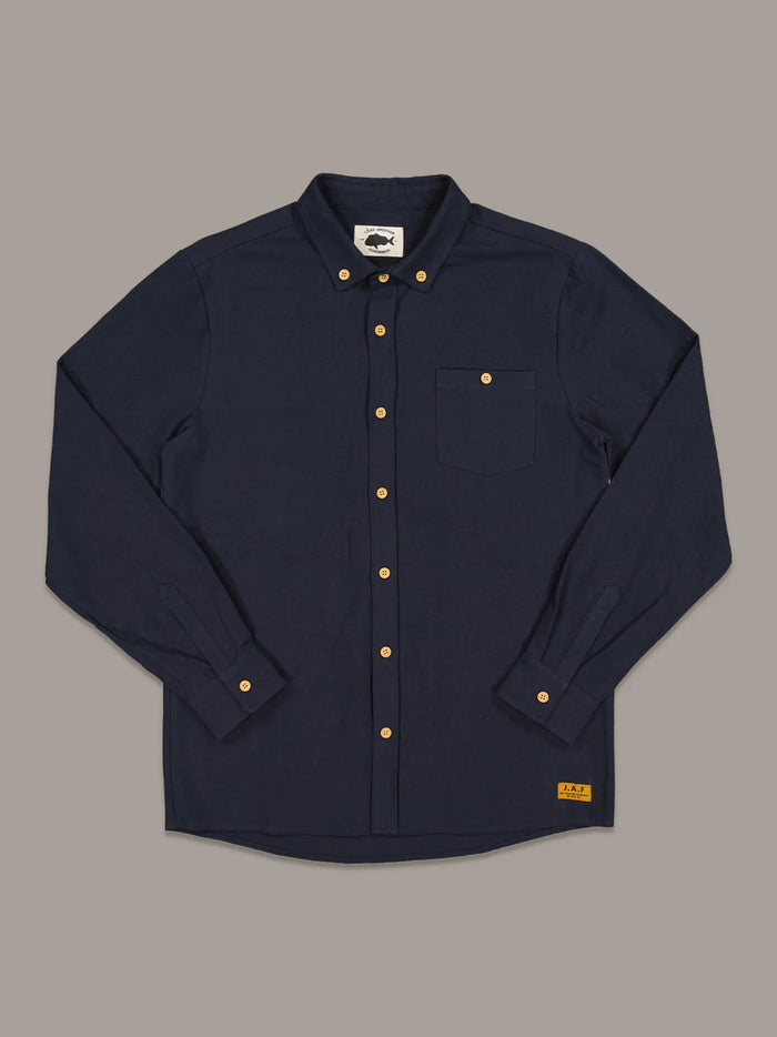 JUST ANOTHER FISHERMAN ANCHORAGE SHIRT - SQUID INK