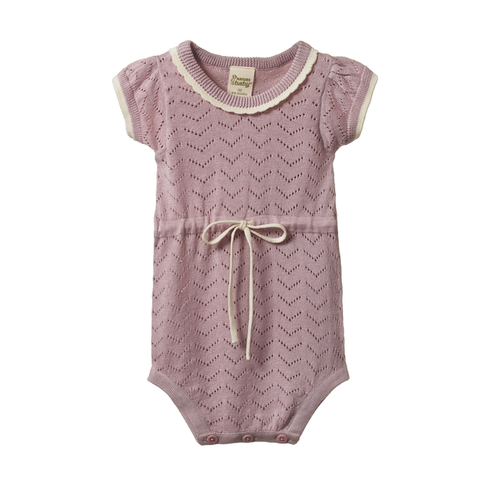 NATURE BABY LOTTIE SUIT - LILAC POINTELLE