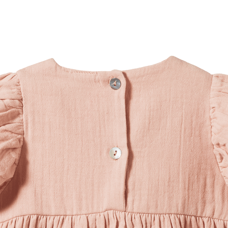 NATURE BABY ALBERTINE DRESS - ROSE DUST