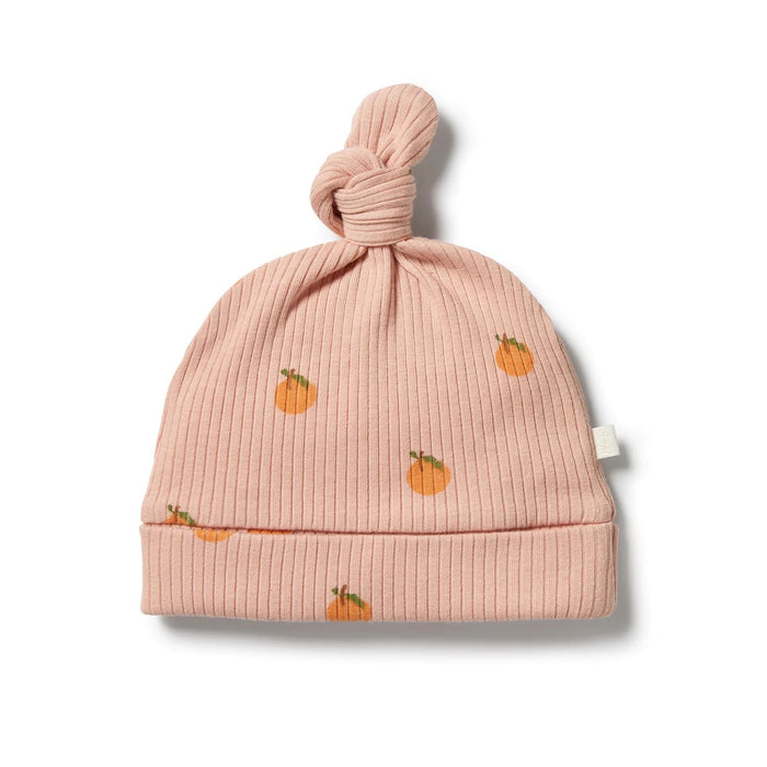 WILSON AND FRENCHY RIB KNOT HAT - LITTLE ORANGE
