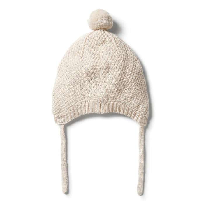 WILSON AND FRENCHY KNITTED CABLE BONNET