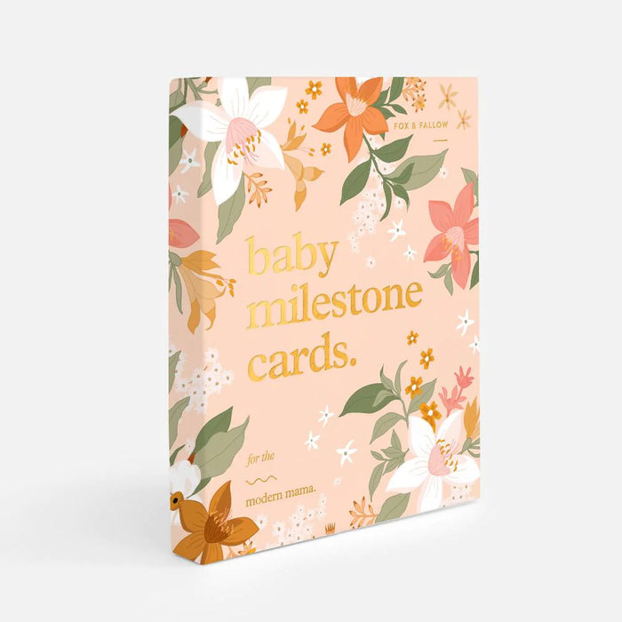 FOX & FALLOW BABY MILESTONE CARDS (FLORAL)