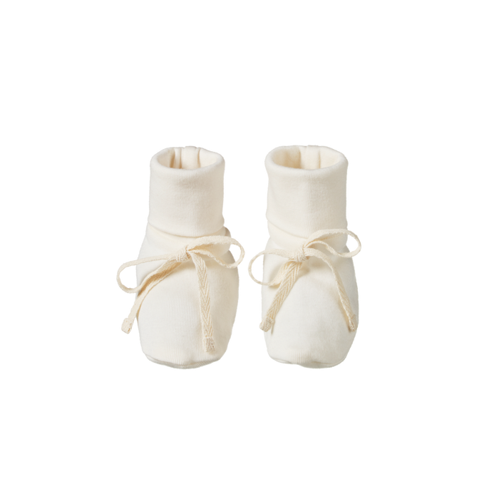 NATURE BABY COTTON BOOTIES - NATURAL