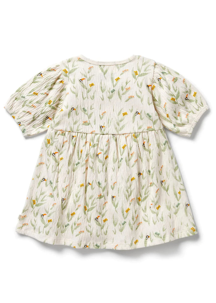 WILSON AND FRENCHY CRINKLE BUTTON DRESS - PEEKABOO