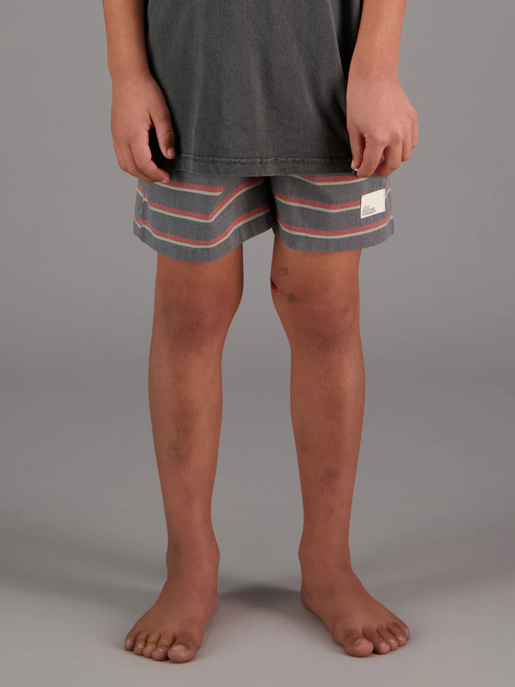 JUST ANOTHER FISHERMAN MINI OUTPOST SHORTS - AGED BLACK STRIPE