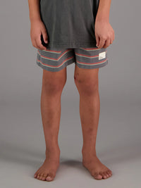 JUST ANOTHER FISHERMAN MINI OUTPOST SHORTS - AGED BLACK STRIPE