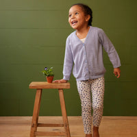 NATURE BABY LIGHT COTTON CARDIGAN - DUSKY