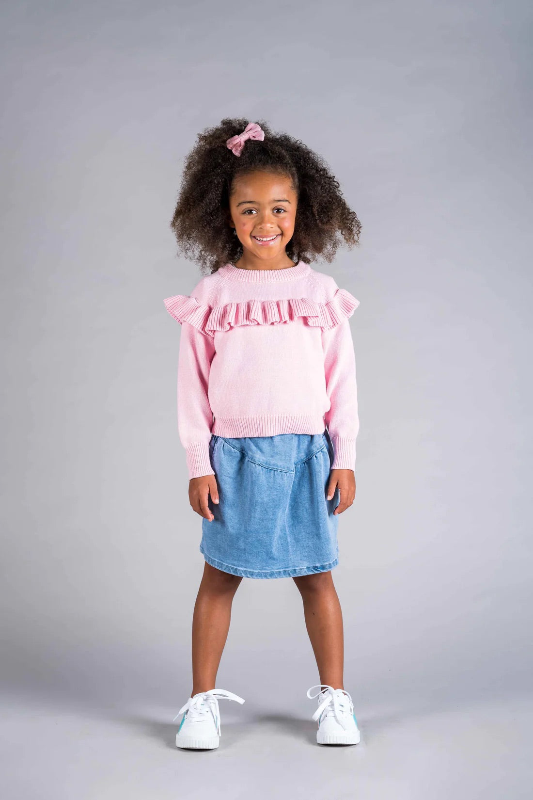 ROCK YOUR BABY - LIGHT PINK FRILL KNIT JUMPER