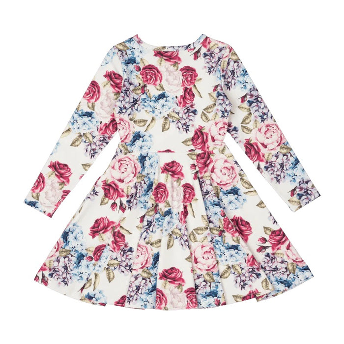 ROCK YOUR BABY LENA WAISTED DRESS - FLORAL
