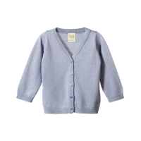 NATURE BABY LIGHT COTTON CARDIGAN - DUSKY