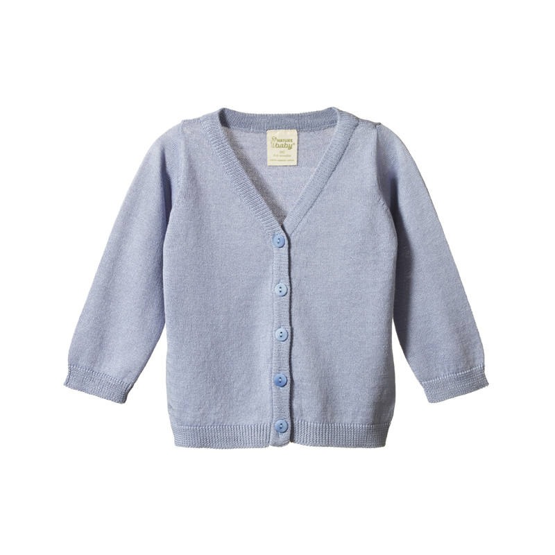 NATURE BABY LIGHT COTTON CARDIGAN - DUSKY