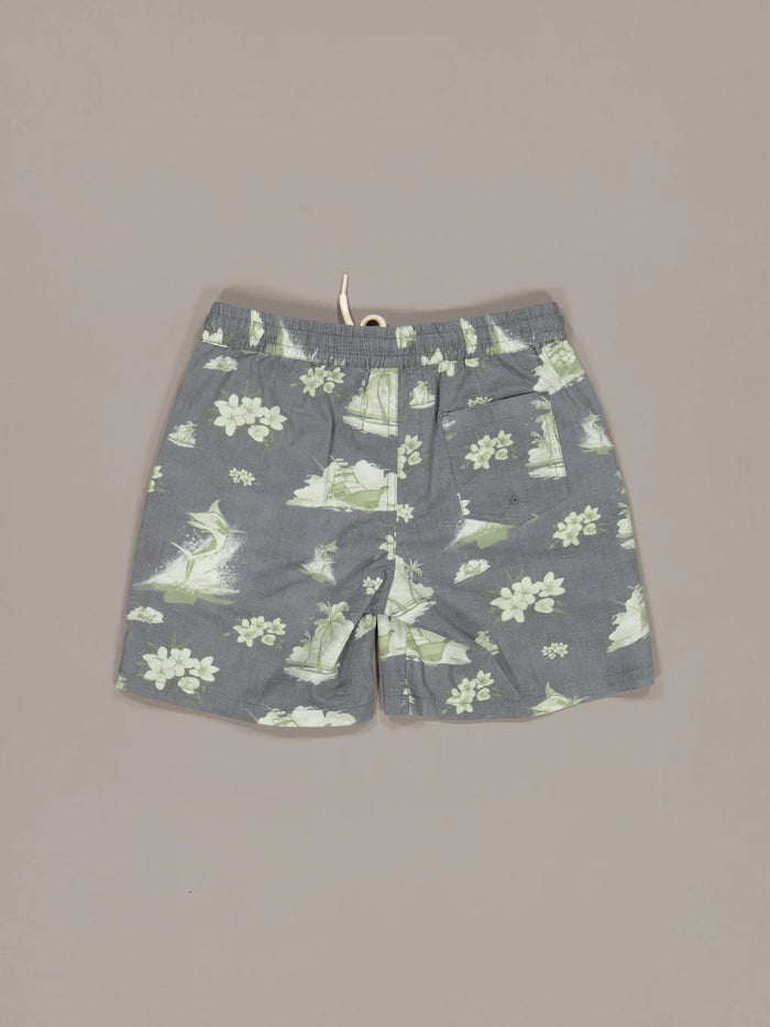 JUST ANOTHER FISHERMAN MINI BLOOM SHORTS - AGED BLACK
