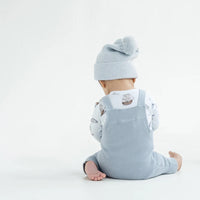 ASTER AND OAK KNIT POCKET OVERALLS - FOG BLUE