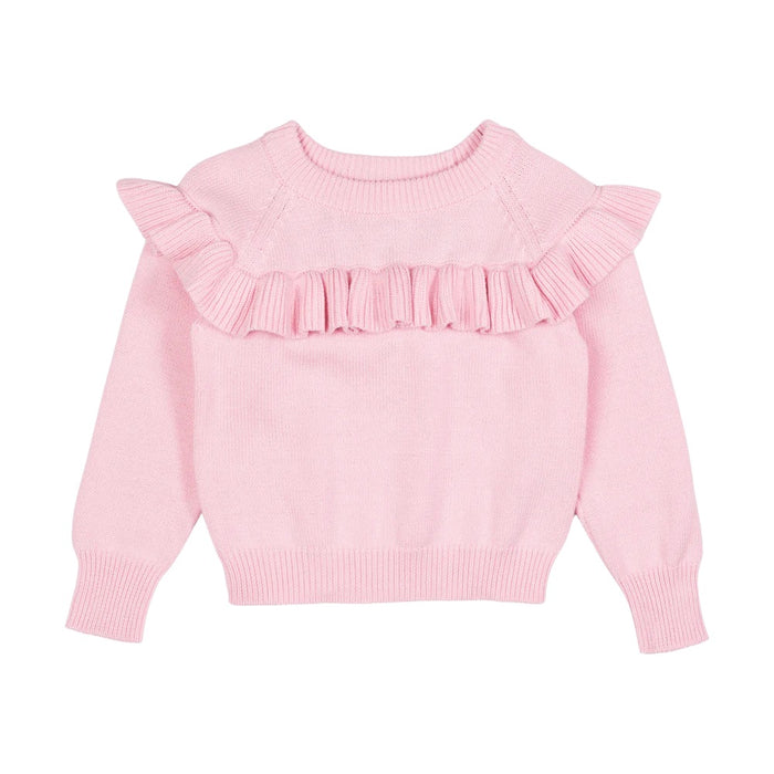 ROCK YOUR BABY - LIGHT PINK FRILL KNIT JUMPER