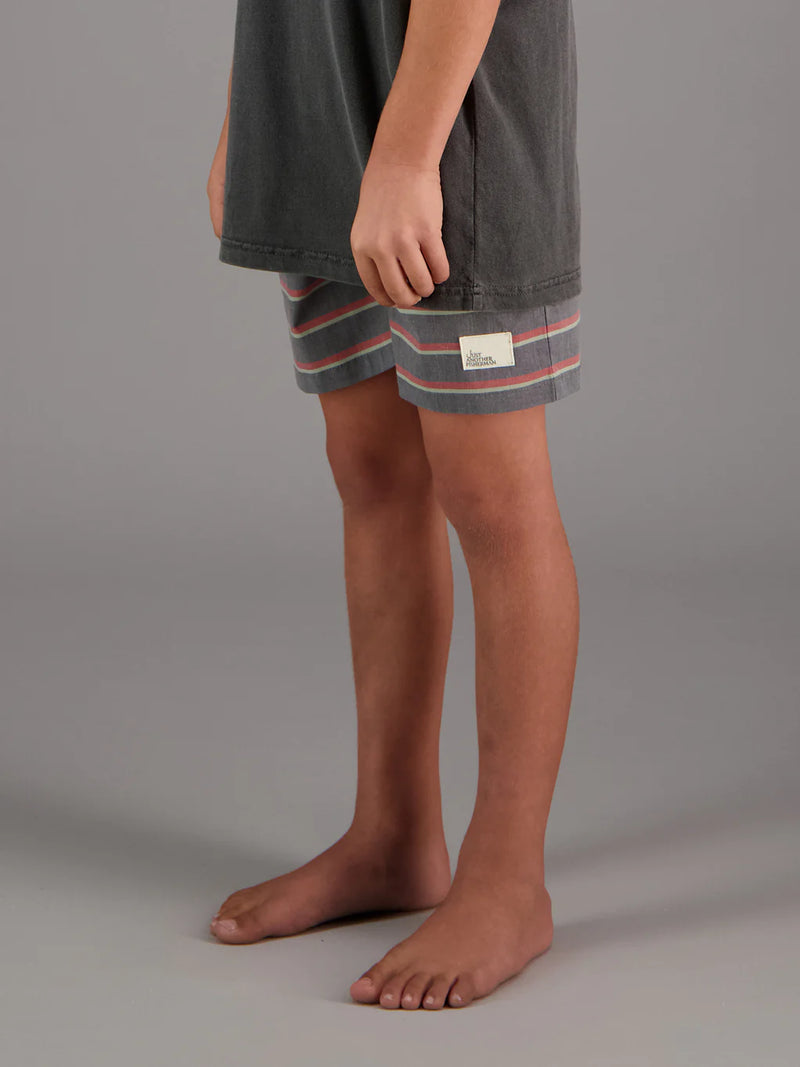 JUST ANOTHER FISHERMAN MINI OUTPOST SHORTS - AGED BLACK STRIPE