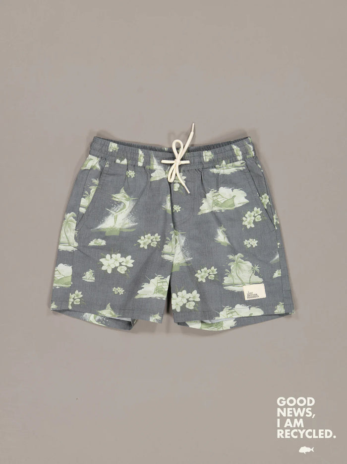 JUST ANOTHER FISHERMAN MINI BLOOM SHORTS - AGED BLACK