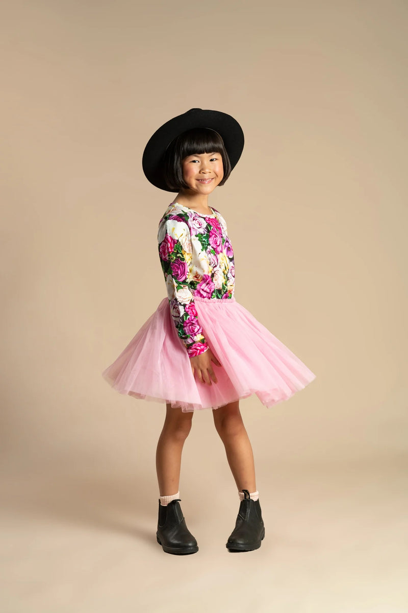 ROCK YOUR BABY FLOWER WALL CIRCUS DRESS - FLORAL