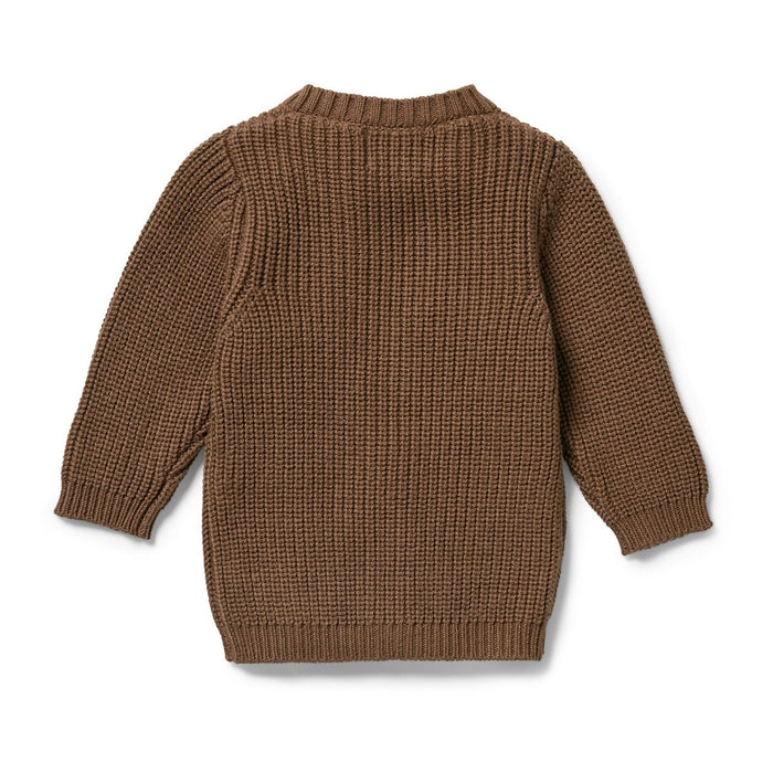 WILSON AND FRENCHY KNITTED CARDIGAN - DIJON