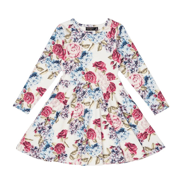ROCK YOUR BABY LENA WAISTED DRESS - FLORAL